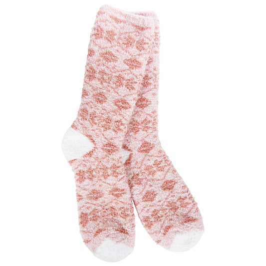 Fireside Crew Winter - Mauve Fair Isle Sock