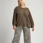 Ash Brown Long Sleeve Top