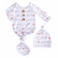 Newborn Baby Knot Gown & Hat Set | Little Sister