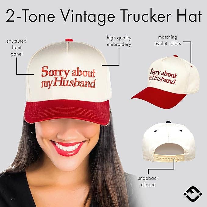 Sorry About My Husband - Beige/Red