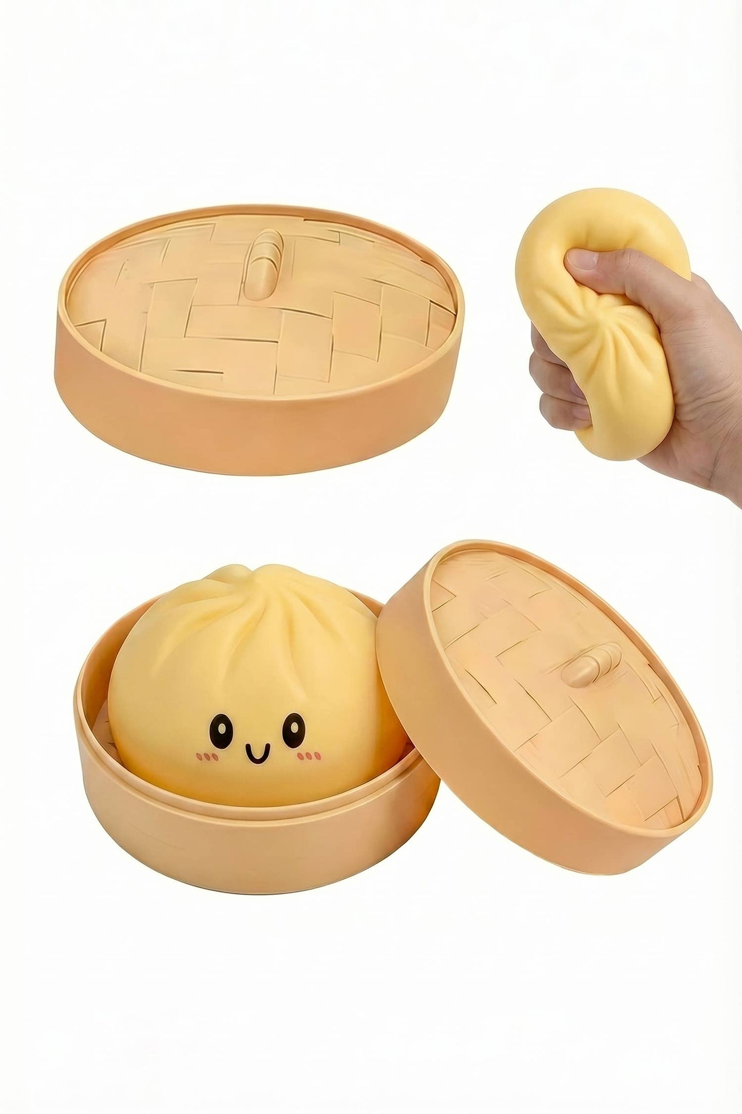 Slow Rise Relieve Pressure Mystery Duck Dumpling Squishy Toy: Blossom Steamed Bun Dumplings / ONE SIZE
