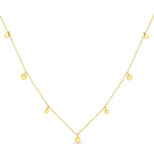 Gold Station Disk Necklace