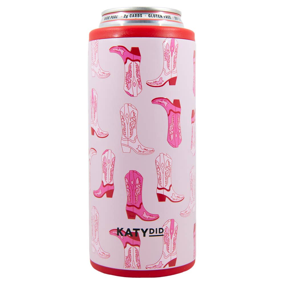 Light Pink Western Boots Can Cooler Insulator: Light Pink