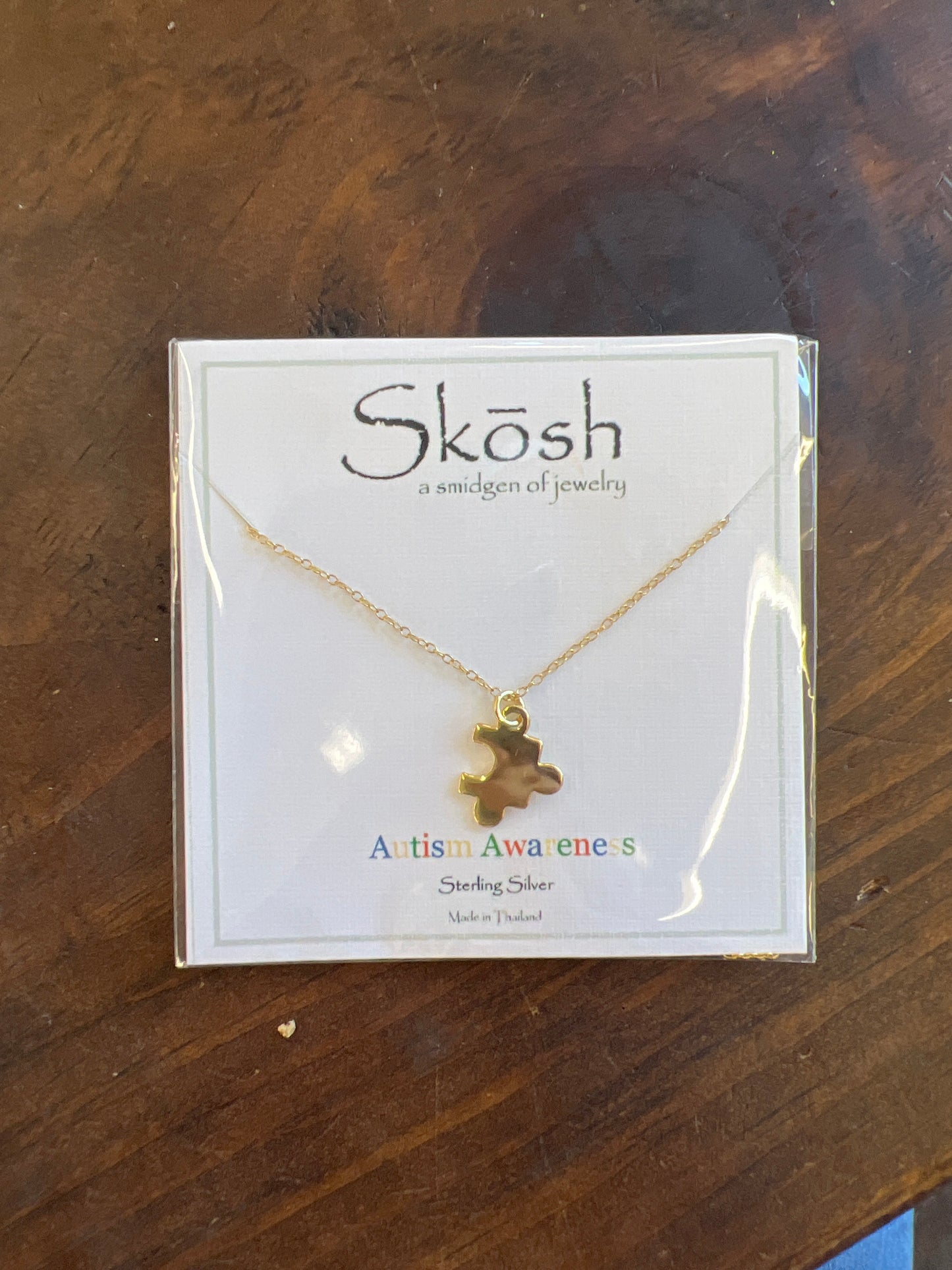 Autism Awareness Puzzle Piece Necklace