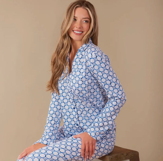 Blu Diamond Pajama Top