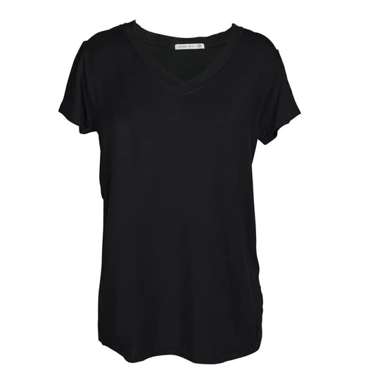 Black V-Neck Top