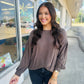 Ash Brown Long Sleeve Top