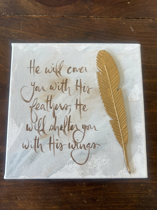 Shelter You w/ His Wings Canvas