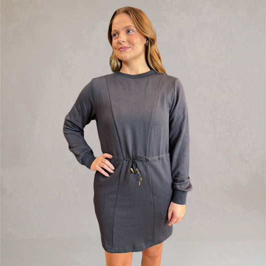 Charcoal Butterfly Soft Knit Mini Dress