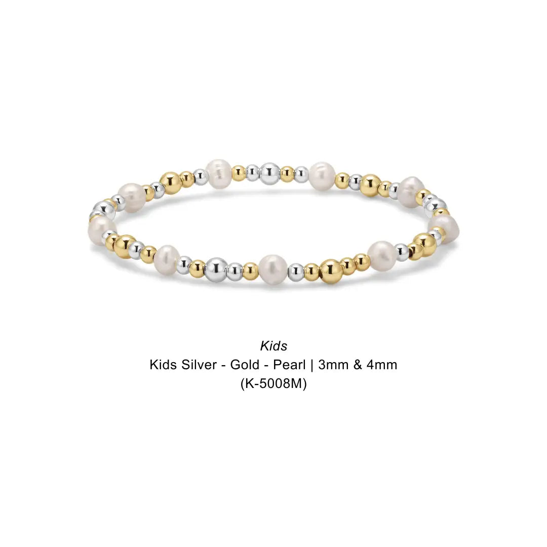 Kids Silver - Gold - Pearl | 3mm & 4mm