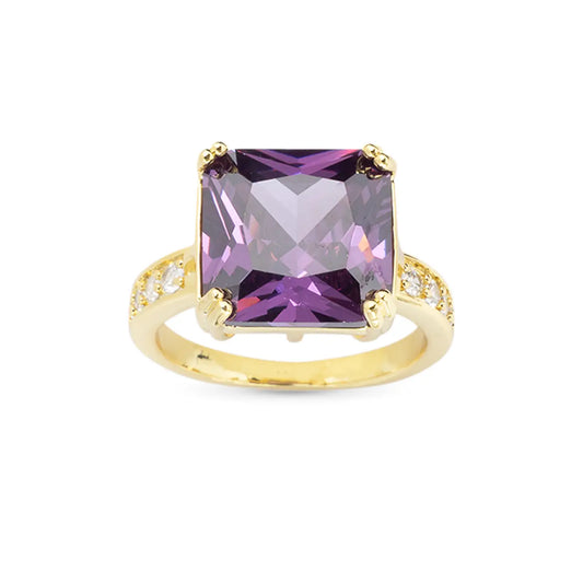Large Crystal Deep Purple Ring