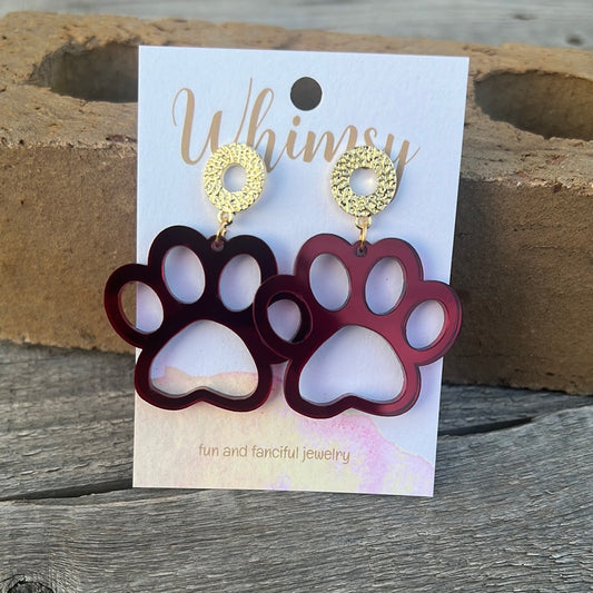 Bulldog Paw with Open Gold Accent
