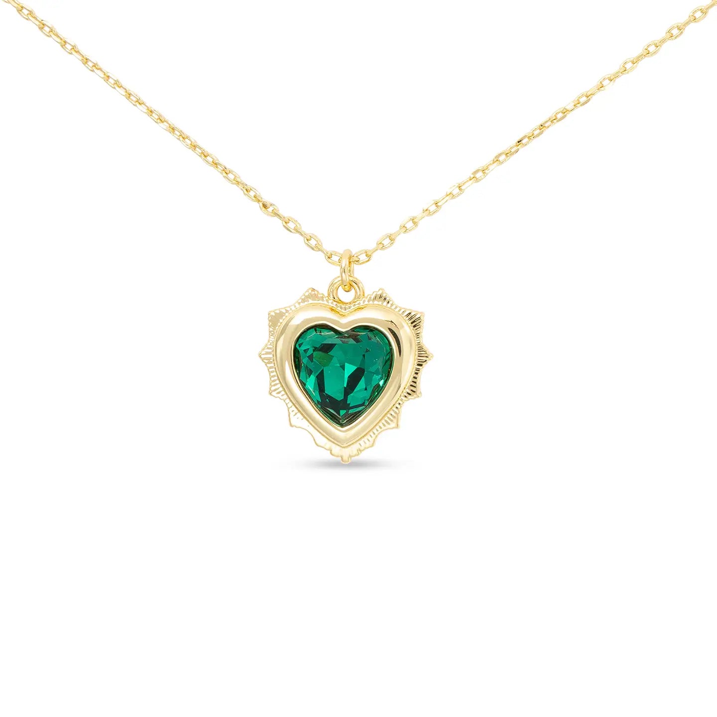 Birthstone Heart Necklaces