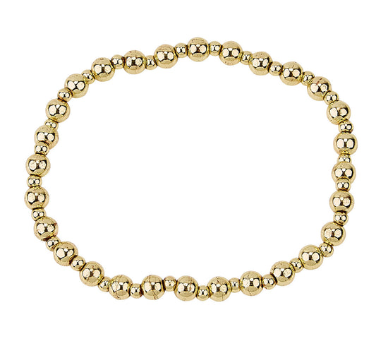 3MM & 5MM Water Resistant Gold Ball Bracelet