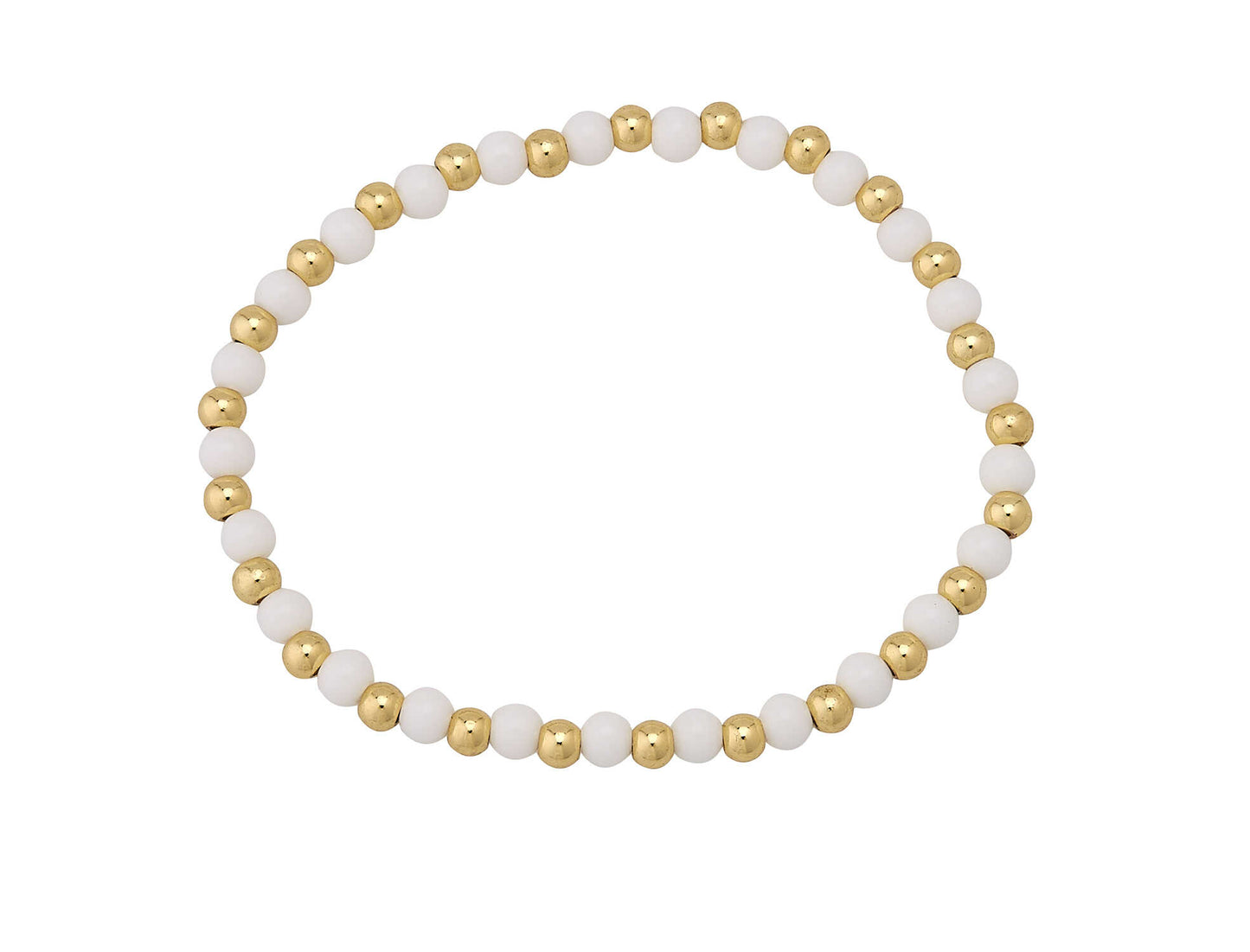 Glass Stone Bead & Water Resistant 4MM Gold Ball