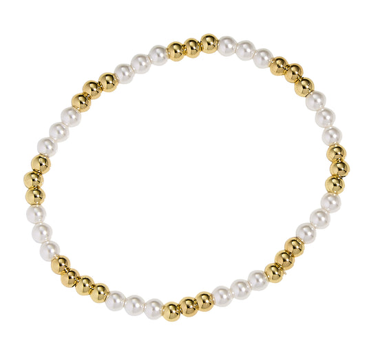 4MM Gold Ball W/ Shell Pearl