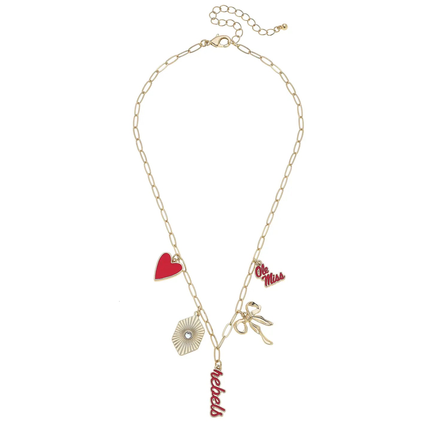 Ole Miss Rebels Paper Clip Charm Collector Necklace