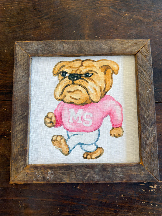 MS Bulldog Painting 12x12