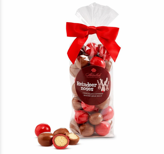 Reindeer Noses Chocolate Covered Malted Milk Balls