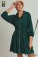 Teal Green-Mohme Front Zip Dress