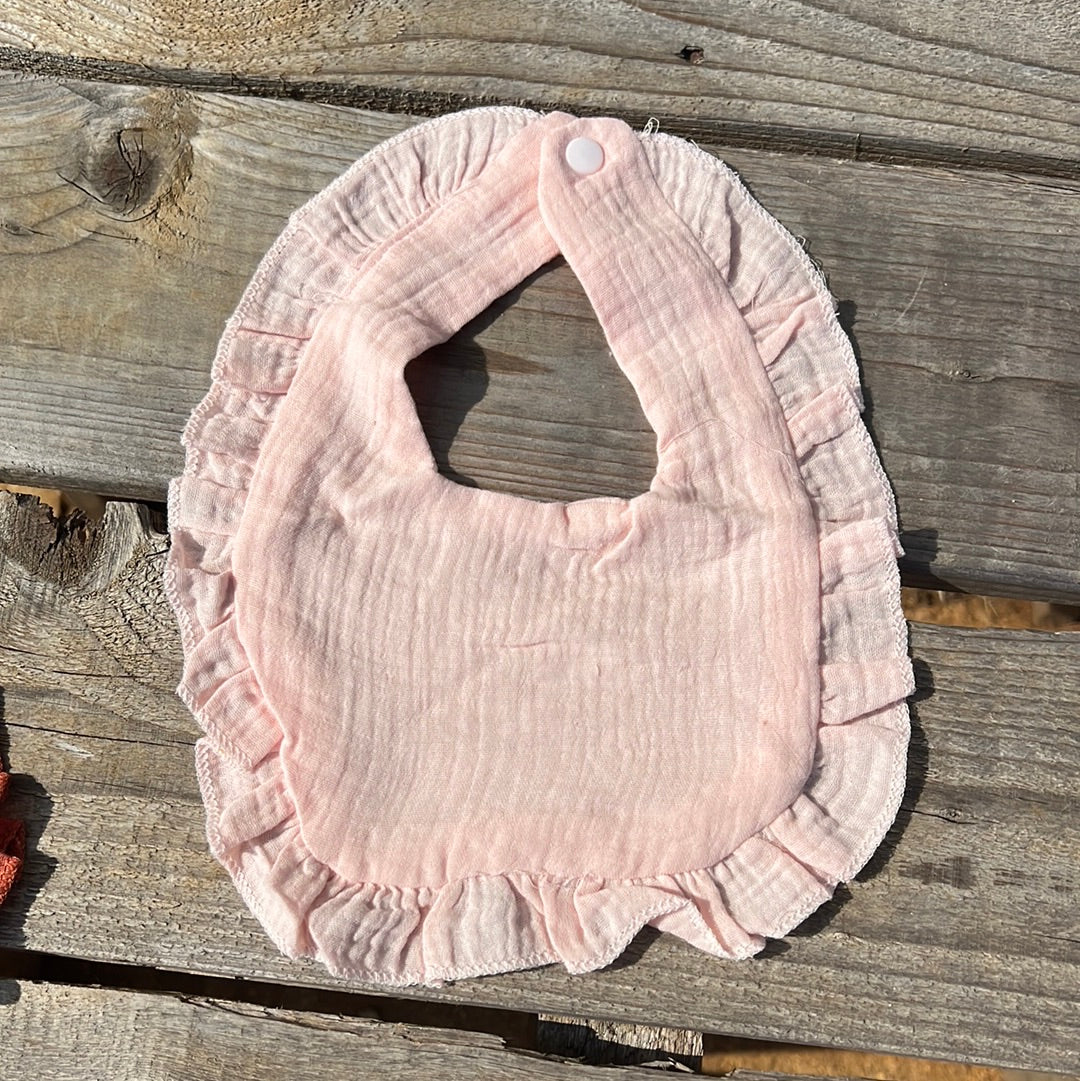 Ruffled Linen Bibs