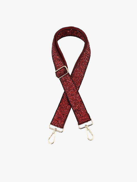 Red Sequin Guitar Strap