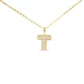 Gold CZ Large - Initial Necklaces