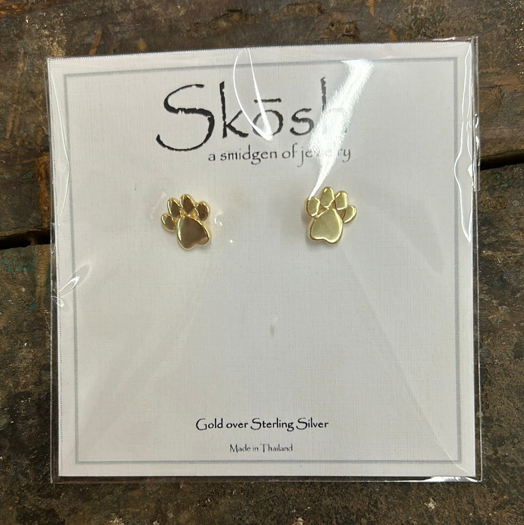 Gold Paw Print Necklace