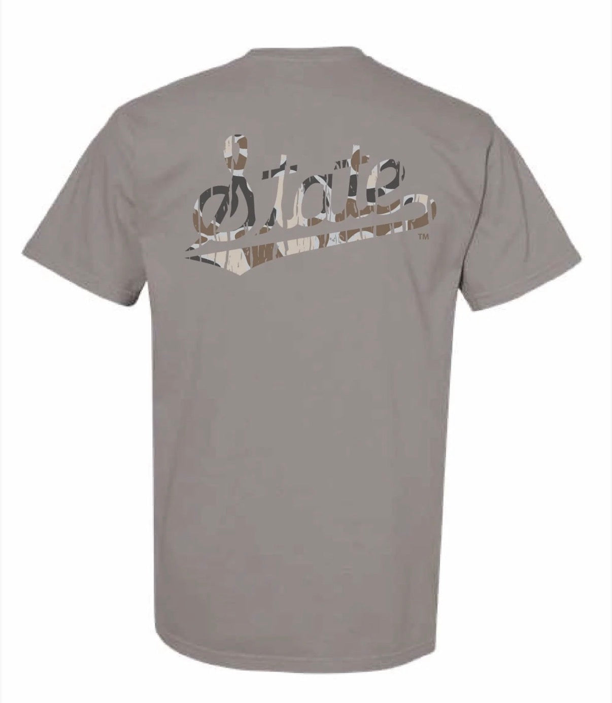 MSU State Camo Tee in Grey