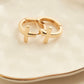 Cera Gold Hoop Cross Earrings