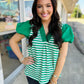 Kelly Green Puff Sleeve Top