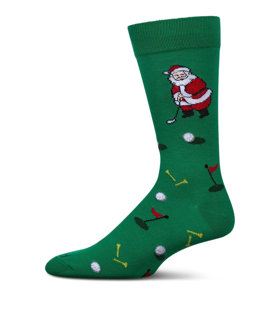 Golfer Santa Men’s Holiday Crew Socks