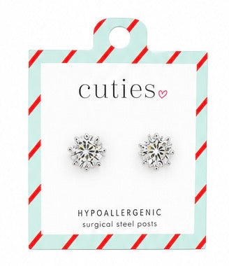 Silver Snowflake Earrings