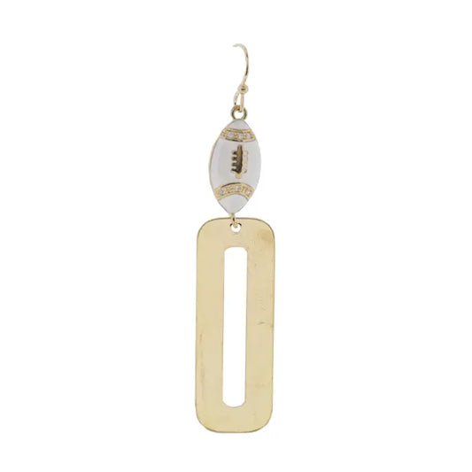 Number 0 Football Earring