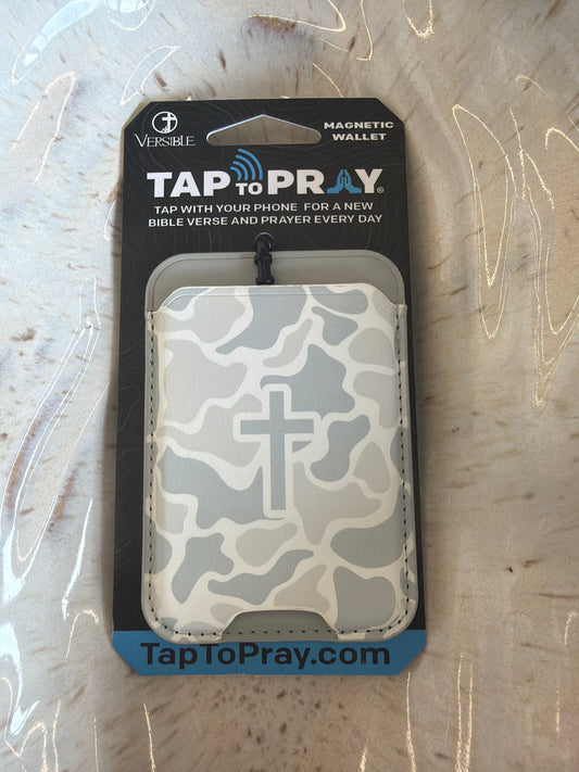 Tap to Pray - Magnetic Wallet - Aspen Camo