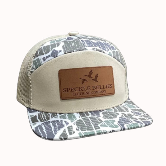 Foggy Marsh Leather Patch Cap
