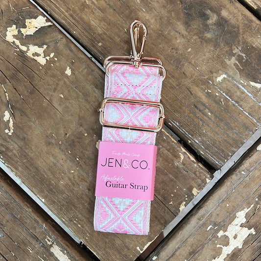 Diamond Pink Guitar Strap