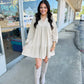 Natural Corduroy Tiered Babydoll Dress
