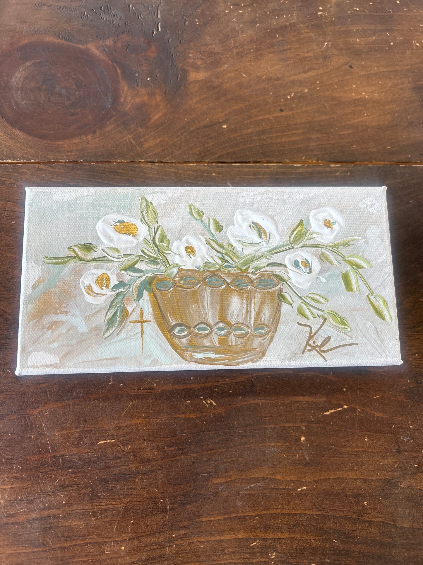 Gold Florals Canvas