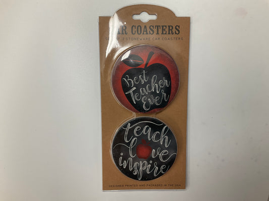 Car Coasters Set- Best Teacher Ever