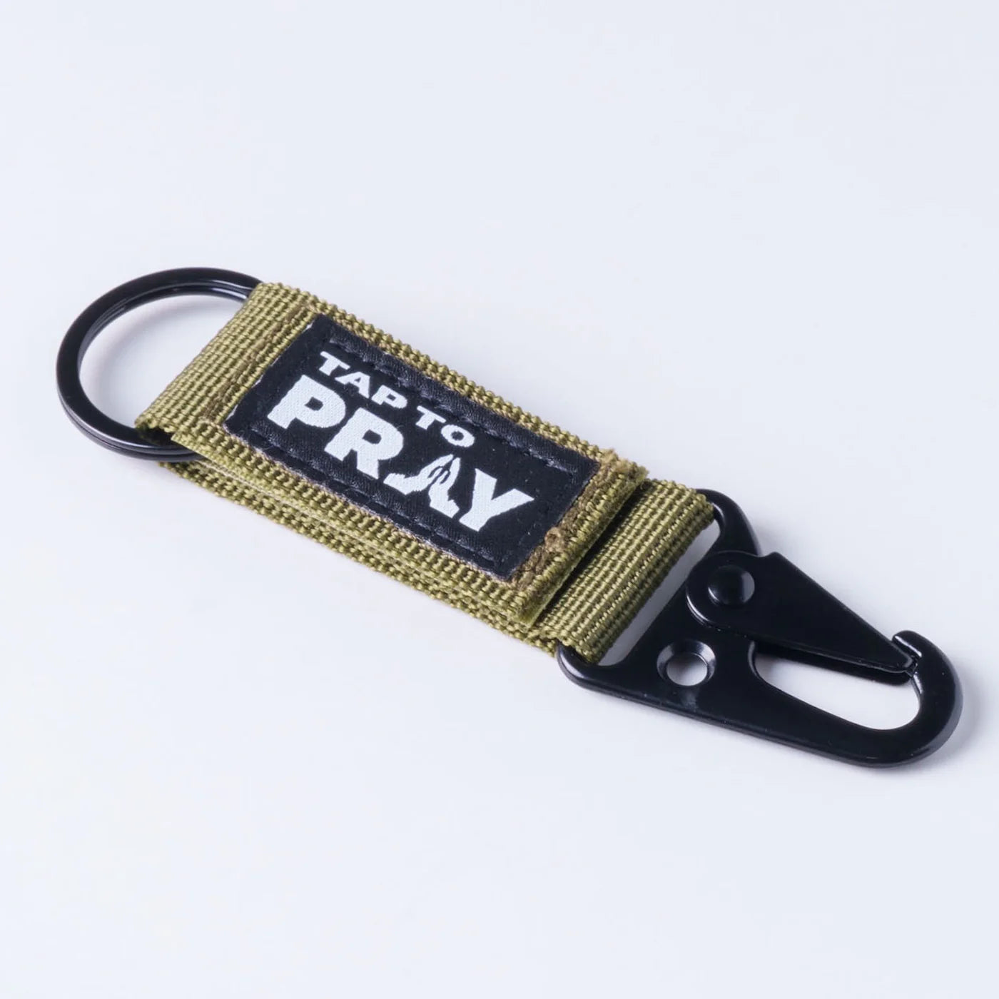 Tap To Pray - Tactical Carabiner Keychain - Green
