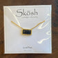 Black Druzy Stone Necklace
