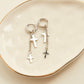 Cera Silver Double Cross Earrings