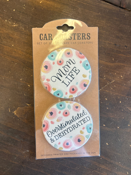 Mom Life Car Coaster Set
