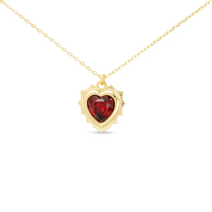 Birthstone Heart Necklaces
