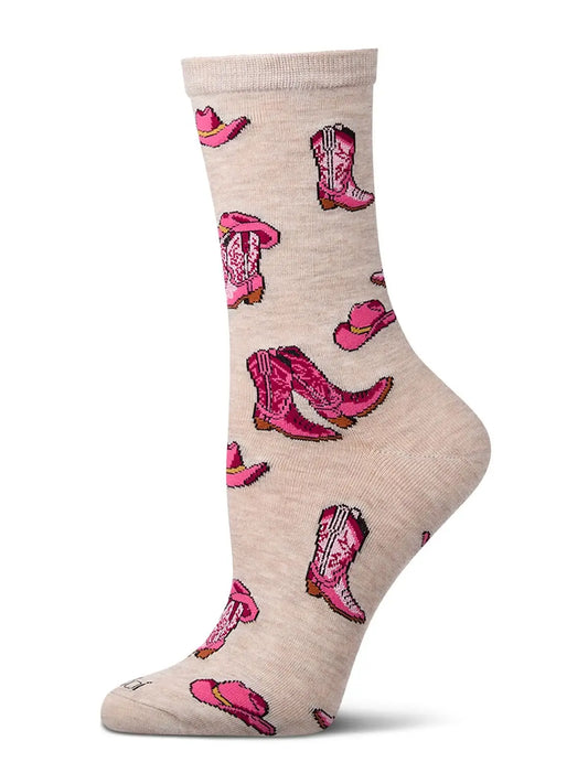 Cowboy Boots Bamboo Crew Socks