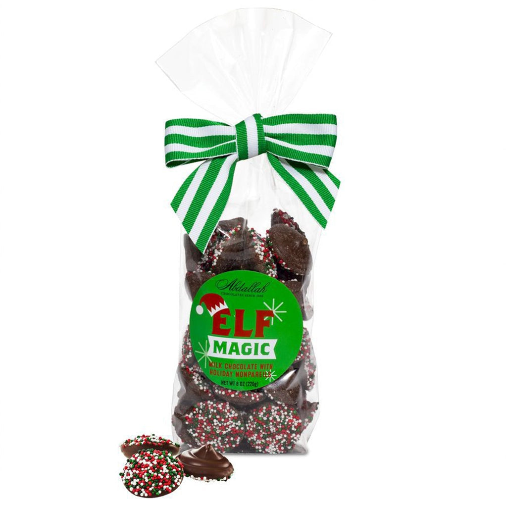 Abdallah Candies : Large Elf Magic Milk Chocolate Non-Pareils
