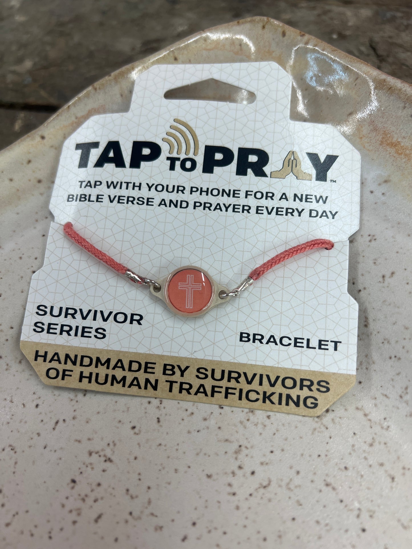 Tap to Pray - Survivor Series -  Coral + Cross