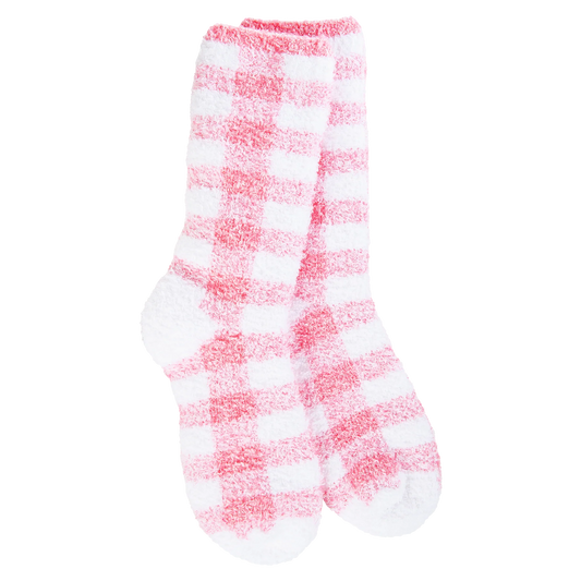 Knit Pickin Fireside Crew + Pink Check