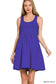 Knit & Woven Dress W/ Pockets - Bright Blue